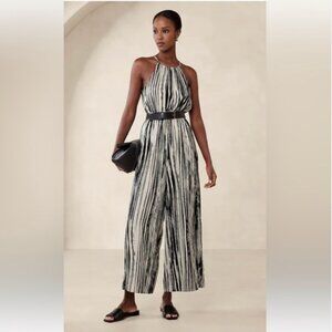 Satin Twill Halter Jumpsuit